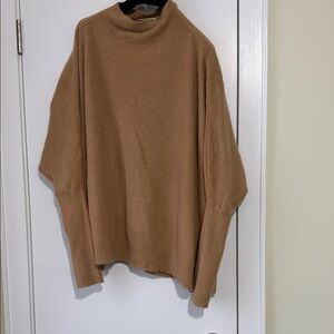 Anthropologie Maeve Tan cashmere oversized Sweater size XL